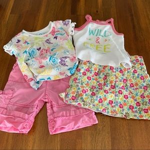 Four Pieces of Infants Summer Clothing